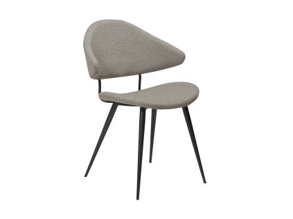 napoleon chair pebble earth bouclé fabric w black metal legs 100204106 01 main