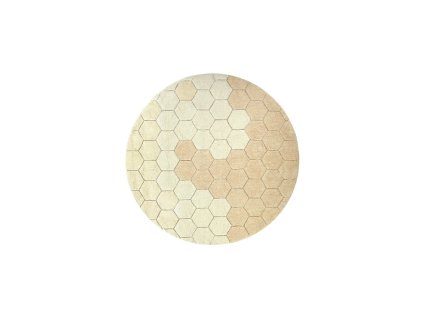 washable rug round honeycomb golden lorena canals 1