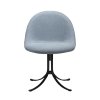 dolo chair blue fog boucle fabric w antique pewter swivel legs 100700113 02 front