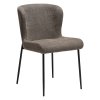 glam chair major brown boucle fabric w black metal legs 100206226 01 main