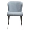 glam chair blue fog boucle fabric w antique pewter metal legs 100206129 02 front