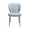 glory chair blue fog boucle fabric w antique pewter legs 100330116 02 front
