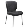 glory chair raven black boucle fabric w black metal legs 100330101 01 main