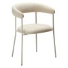plenti armchair bone white boucle fabric with bone with bone white metal legs 100350104 01 main