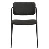 zed chair crow black fabric w black metal legs 100103102 02 front