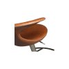 flair bar stool light brown leather w brushed steel gas lift base 100801586 detail 3