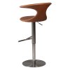 flair bar stool light brown leather w brushed steel base 200222586 02 back