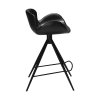 gaia counter stool vintage black art leather w black legs 200200210 profile
