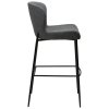 glam bar stool pebble grey boucle fabric w black metal legs 200206102 03 profile
