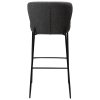 glam bar stool pebble grey boucle fabric w black metal legs 200206102 04 back