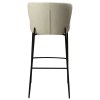 glam bar stool simply beige boucle fabric w black metal legs 200206106 04 back
