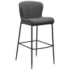 glam bar stool pebble grey boucle fabric w black metal legs 200206102 01 main
