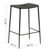 stiletto counter stool black paper cord with black metal legs 300232810 15 measurements