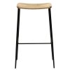 stiletto bar stool natural paper cord with black conical metal legs 200232820 02 front