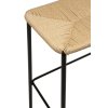 stiletto bar stool natural paper cord with black conical metal legs 200232820 07 detail2