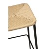 stiletto bar stool natural paper cord with black conical metal legs 200232820 08 detail3