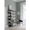 friyay bookshelf 6 shelves black stained ash and pewter frame 900800110 900800116 and crib lounge chair whitewashed oak 700200690