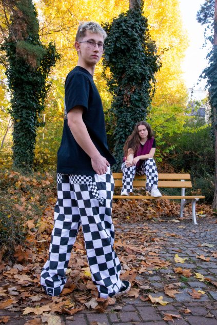 f panske kostkovane kalhotyDSC 7762