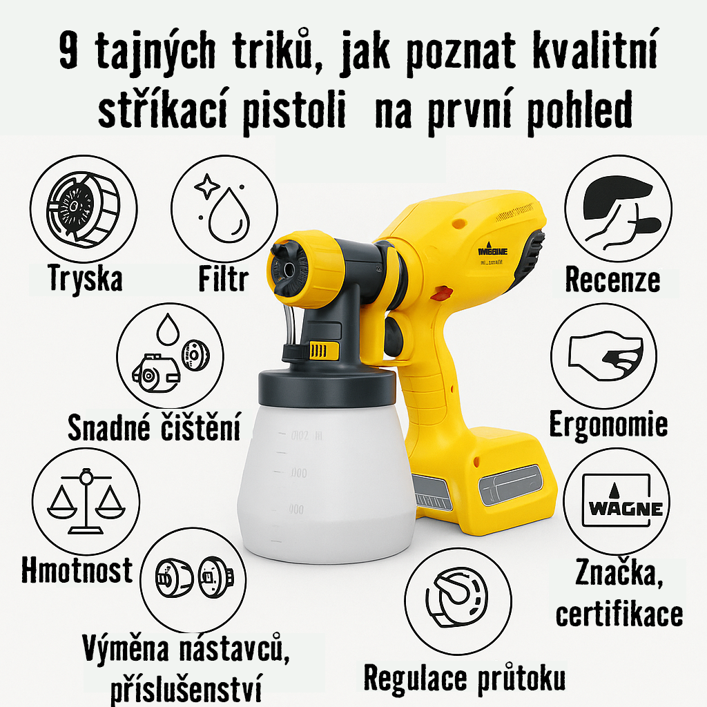 9 tajných triků, jak poznat kvalitní stříkací pistoli na první pohled