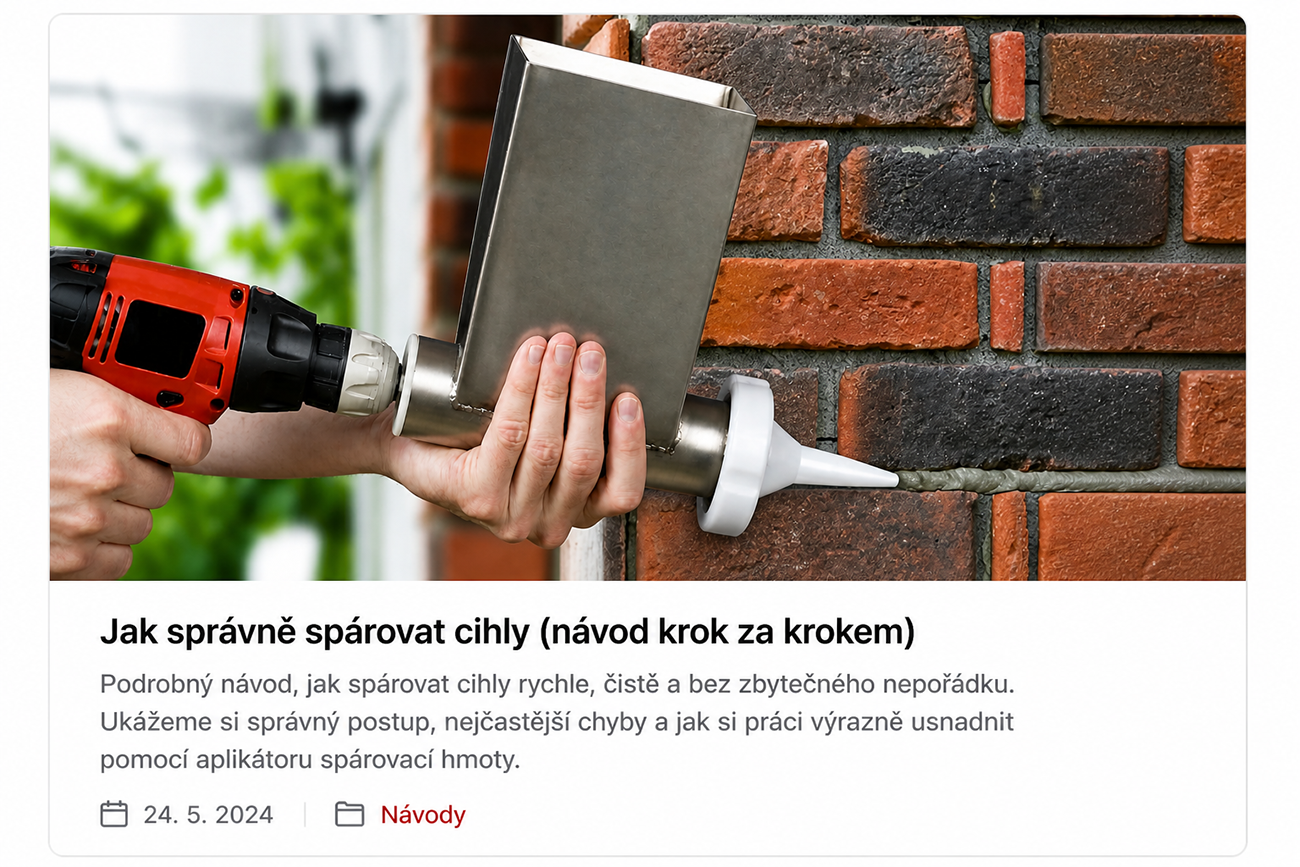 Jak správně spárovat cihly (návod krok za krokem)