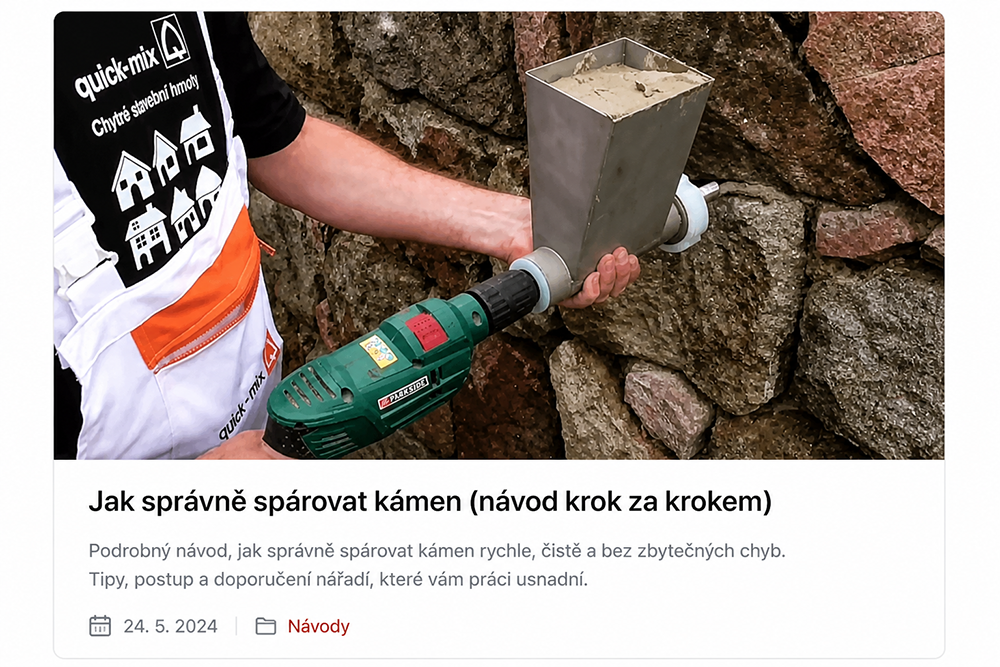 Jak správně spárovat kámen (návod krok za krokem)