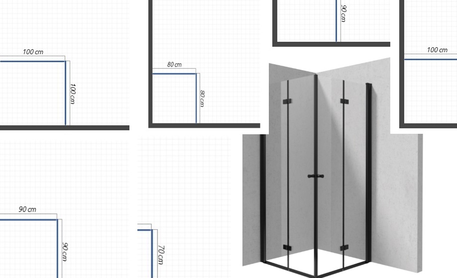 Sestavte si sprchový kout ze dvou sprchových dveří Kerria Plus!