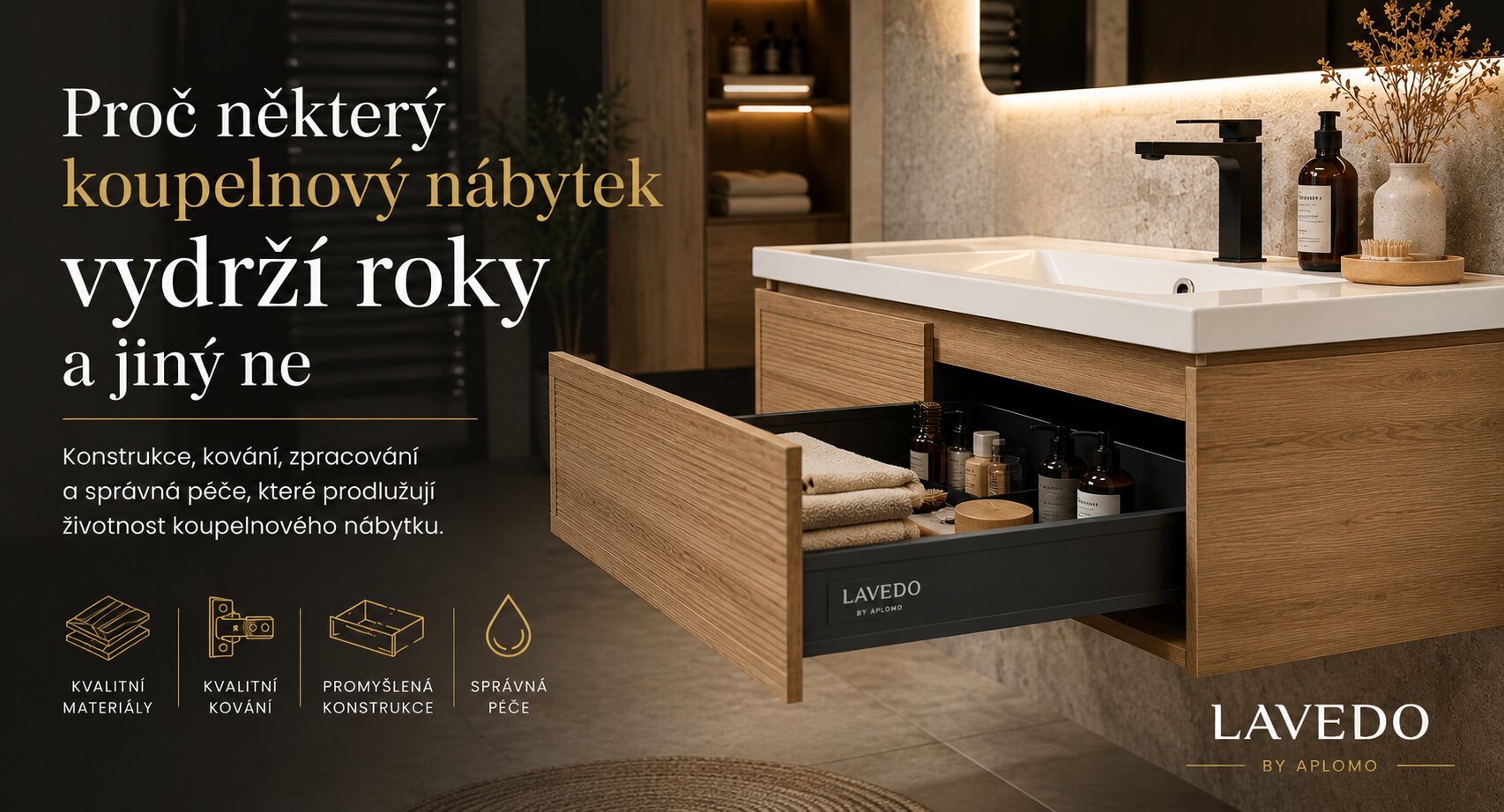 Proč některý koupelnový nábytek vydrží roky a jiný ne
