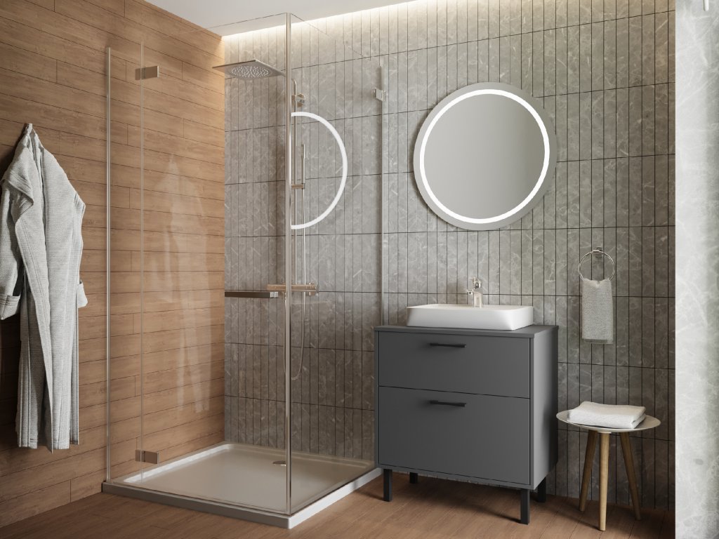 Koupelnový nábytek na nožičkách: stabilita, design a klid při montáži