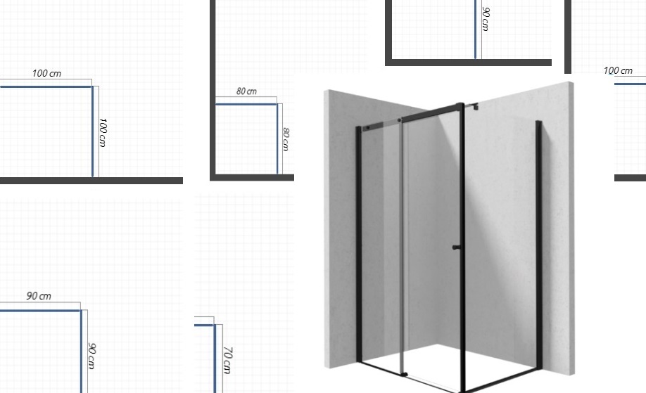 Sestavte si sprchový kout ze sprchových dveří a fixního bočního dílu Kerria Plus!