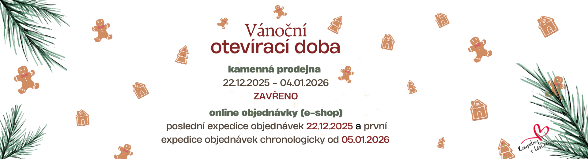 Vánoční otevírací doba 2024