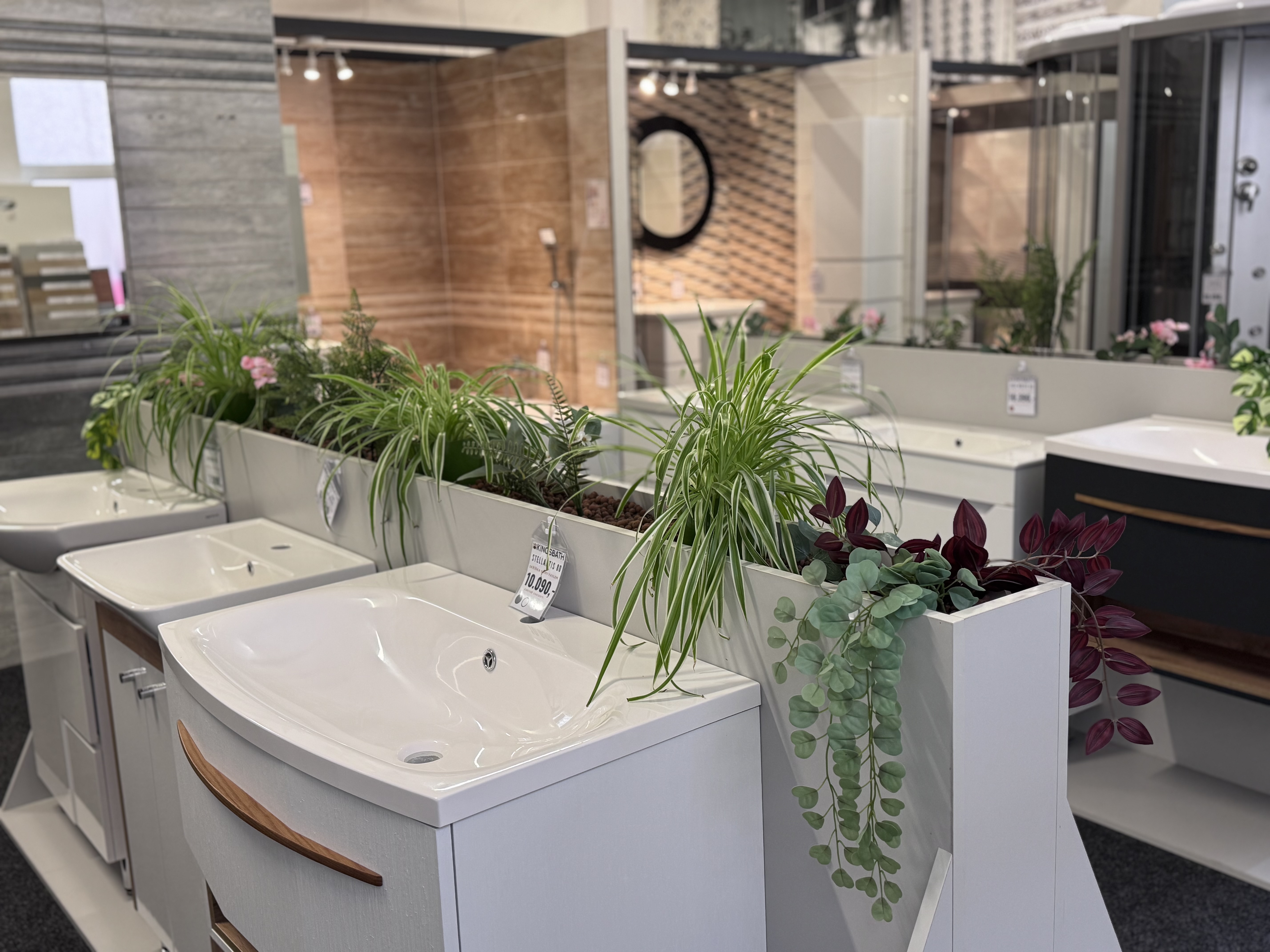 Koupelnové studio Aplomo – prodejna a vystavené zboží