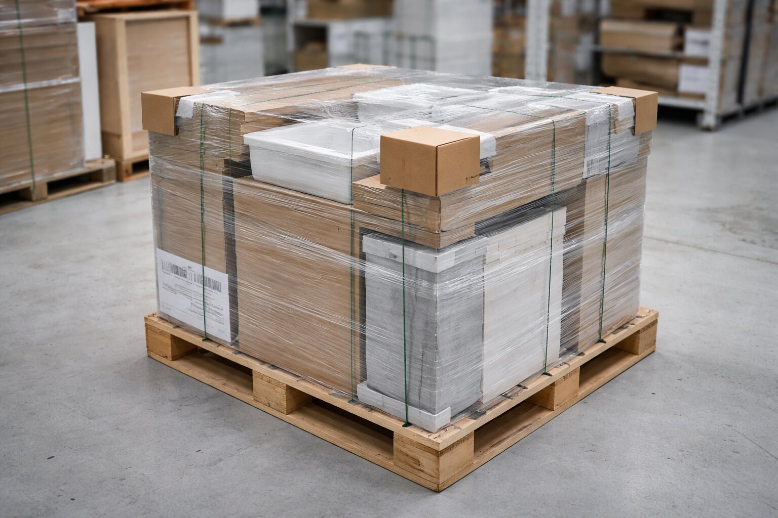 Aplomo – paletová přeprava koupelnového zboží