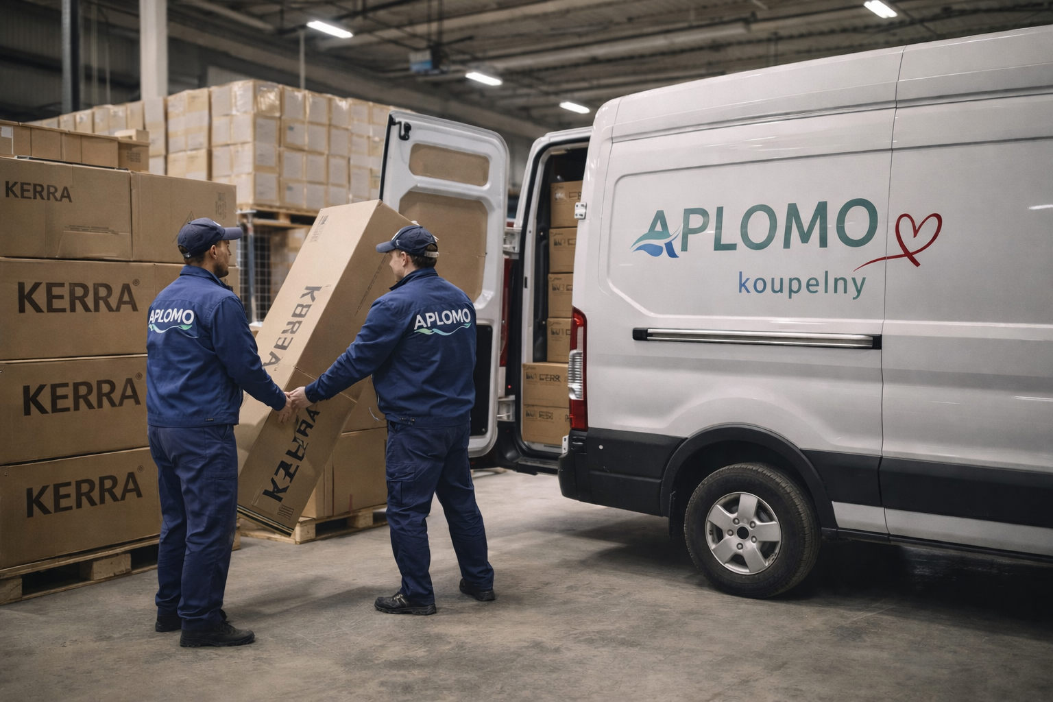 Aplomo sklad – expedice zboží Kerra z vlastního skladu