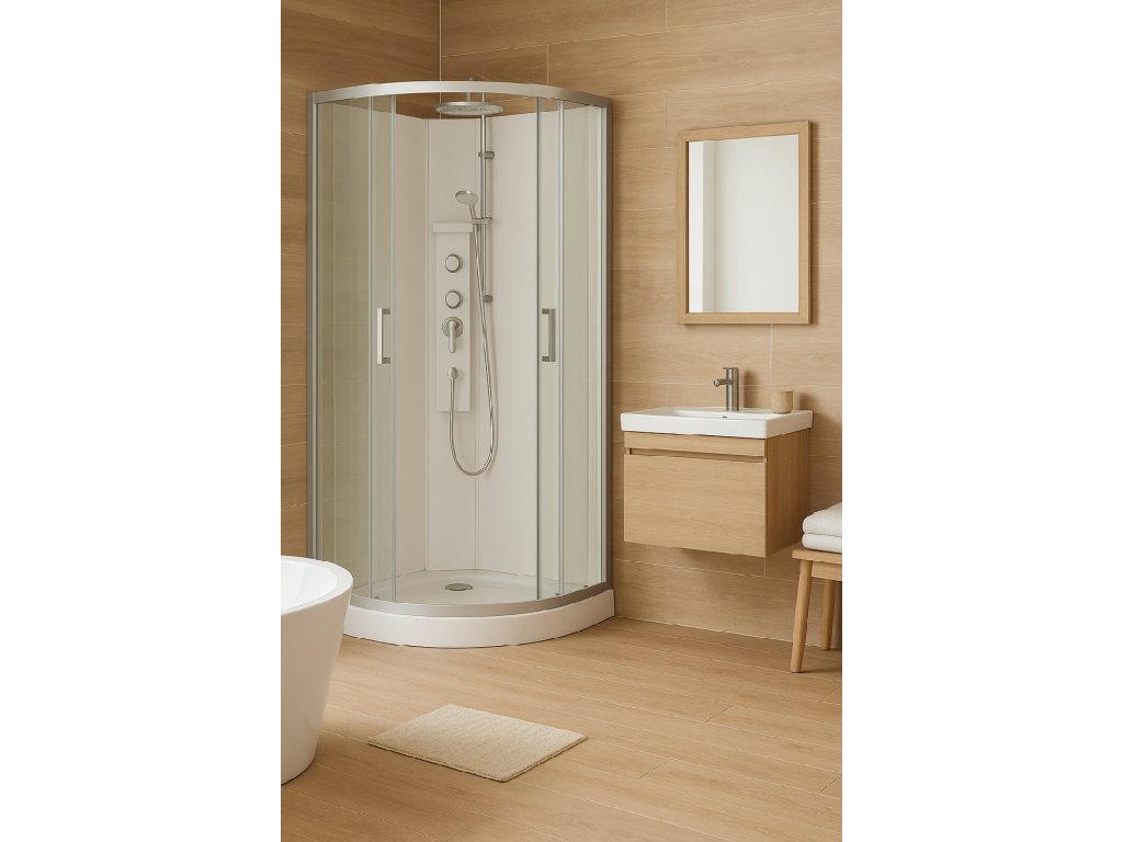 Masážní box Wega White 90×90