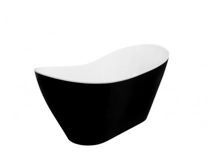 Besco Viya Black&White volně stojící vana 160x70 (Délka vany 160 cm)