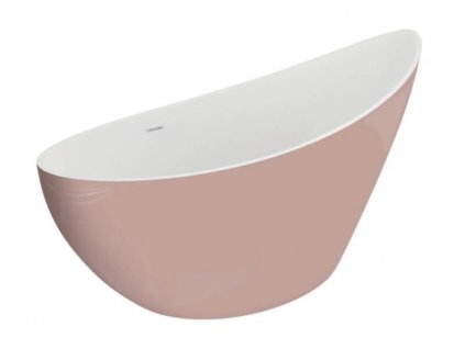 Polimat Zoe volně stojící vana 180x80, růžová mat (Délka vany 180 cm)