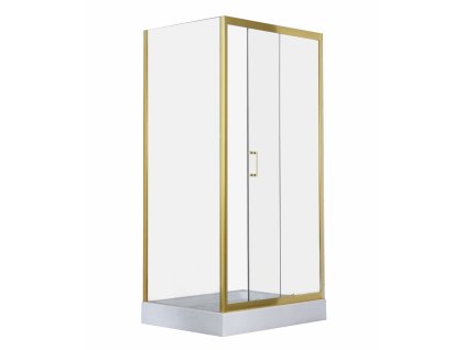 Savana Veduta Maja 100x80 obdélníkový sprchový kout s vaničkou, gold (Rozměr 100x80)