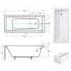 Besco Modern akrylátová vana 120x70, 130x70, 140x70, 150x70, 160x70, 170x70 (Délka vany 120 cm)