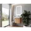 Závěsná skříňka Lavedo Florida 55 Dub kombinace dřeva a bílé keramiky