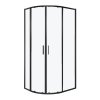 Sprchový kout Aplomo Solid 100x80 D, black bez vaničky