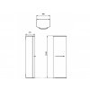 6019 1 kingsbath vanessa white 140 doplnkovy sloupek
