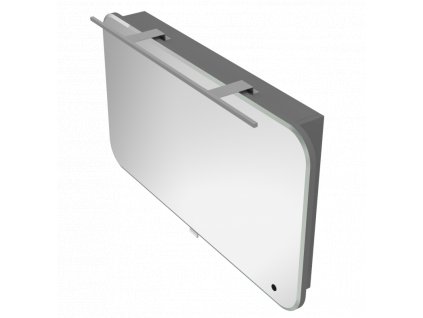 Zrkadlová kúpeľňová skrinka Velluto Grey 100 s LED osvetlením