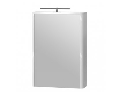 Zrkadlová kúpeľňová skrinka Livorno White 50 s osvetlením LED