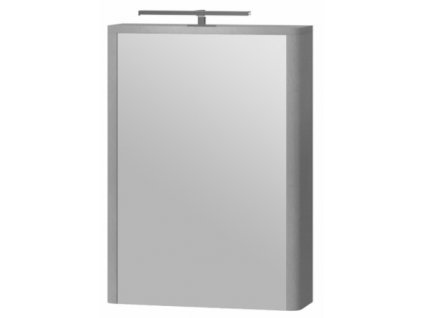 Livorno Structure Grey 50 zrkadlová kúpeľňová skrinka s LED osvetlením