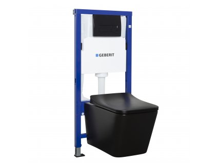 Geberit Duofix Basic Tinos Black/Delta závesná WC súprava