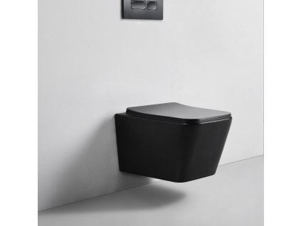 WC Livorno Black, bez okrajov