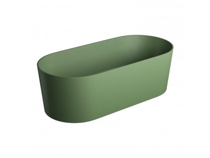 Ovo M 160x75 voľne stojaca vaňa z kompozitu, olivová farba