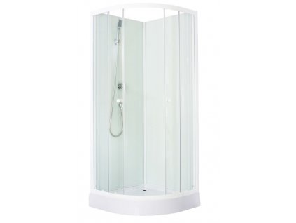 Veduta Smart štvrťkruhový sprchovací box, biely