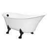 Retro voľne stojaca akrylátová vaňa Antica 165, viacero farieb nôh