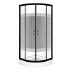 Štvrťkruhový sprchový kút Xenia s vaňou, čierny
